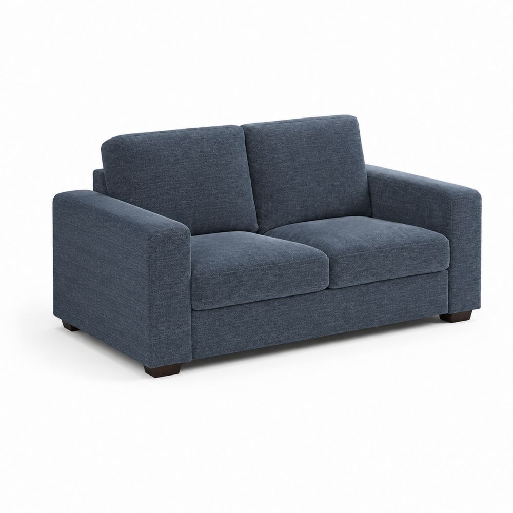 2-Sitzer Sofa Stoff Dunkelblau 150x90x80cm