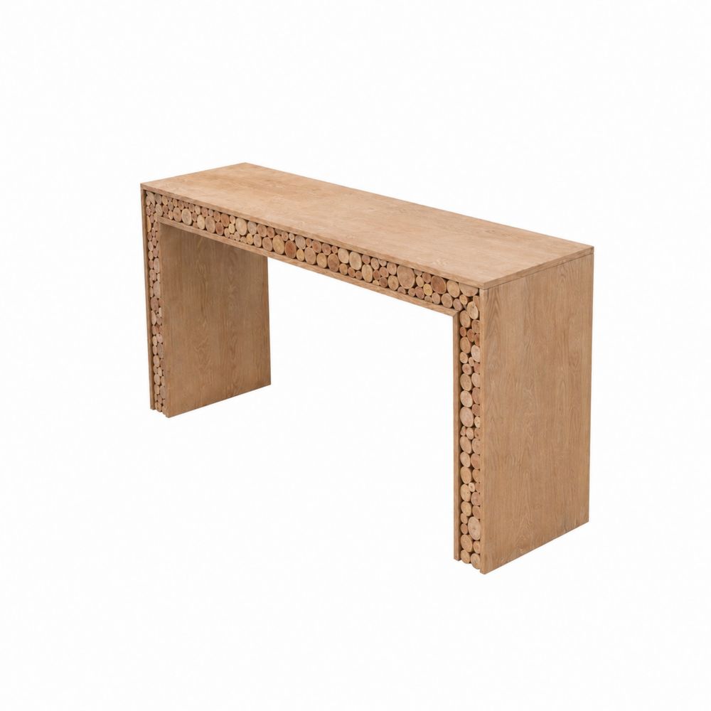 Konsolentisch Rechteckig 120x40x75 cm Eichenholz Natur