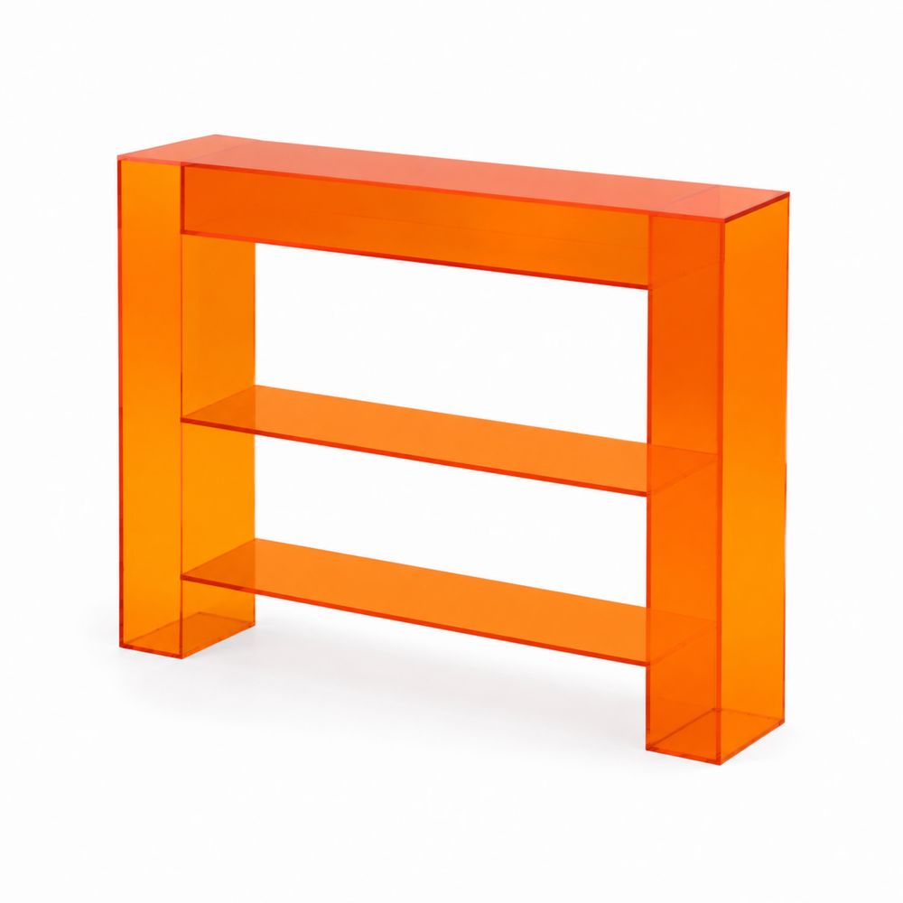 Rechteckiger Konsolentisch Acrylglas Orange 100x30x80 cm