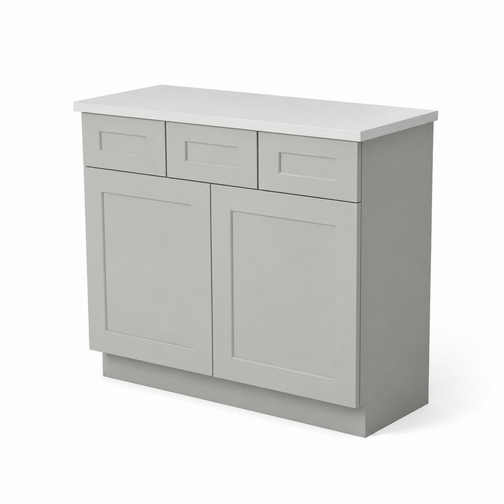 MDF Aufbewahrungsschrank mit Schubladen 120x40x85 cm Weiß/Grau