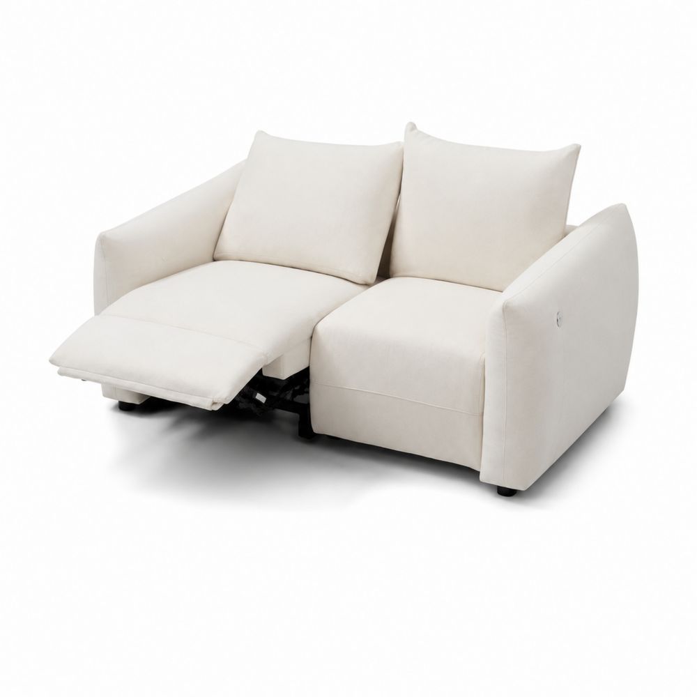Zweisitzer-Sofa mit verstellbarer Liegefunktion Beige