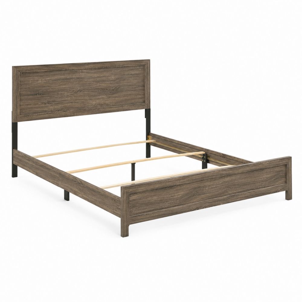 Holzbett 200x160 cm Spanplatte Braun-Hausraumdesign