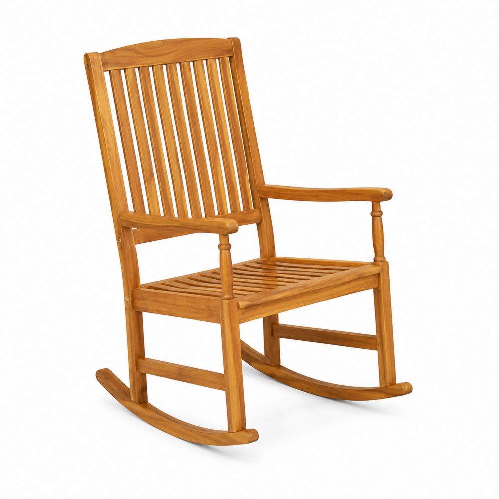 Teakholz Schaukelstuhl, 90 cm hoch-Hausraumdesign