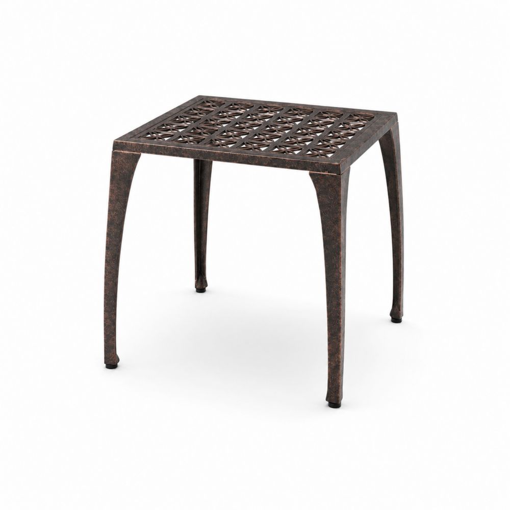 Beistelltisch Quadratisch Aluminium Braun 45x45x50 cm-Hausraumdesign