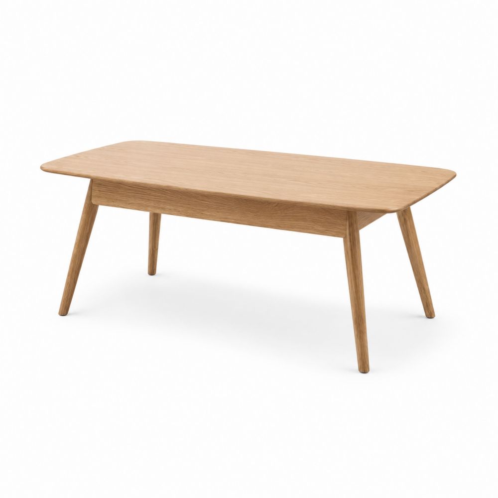 Rechteckiger Couchtisch aus Eichenholz 120 cm x 60 cm x 45 cm Natur-Hausraumdesign