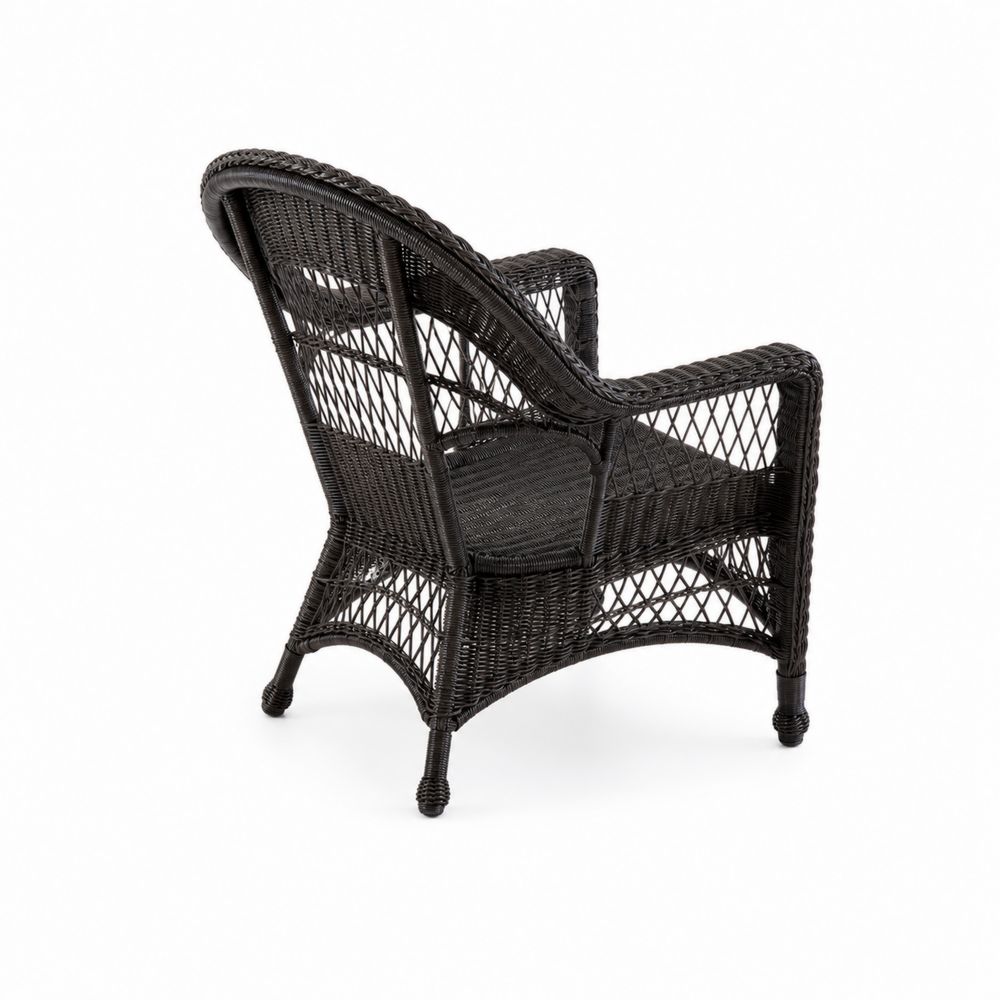 Outdoor-Stuhl aus PE-Rattan Schwarz-Hausraumdesign