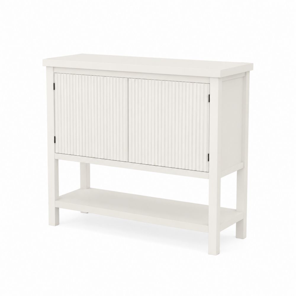 Konsolentisch Rechteckig 90x40x80 cm MDF und Kautschukholz Weiß-maisonfleurco