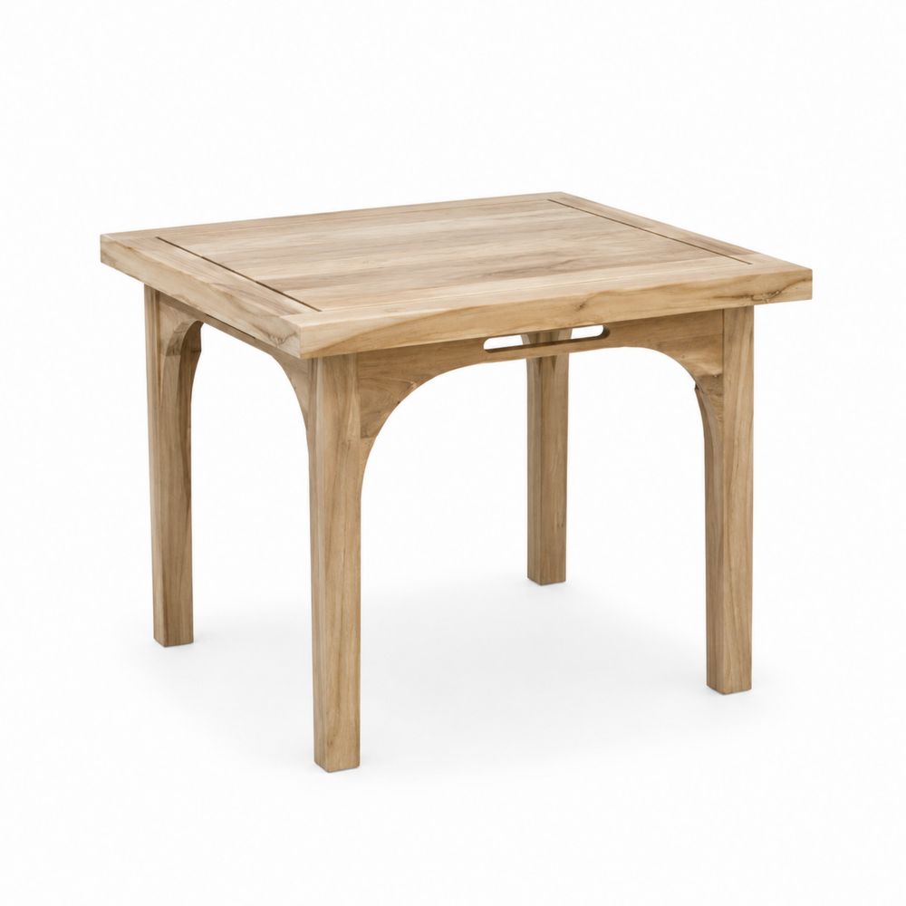 Quadratischer Teakholz-Beistelltisch 70x70x75 cm Natur-maisonfleurco