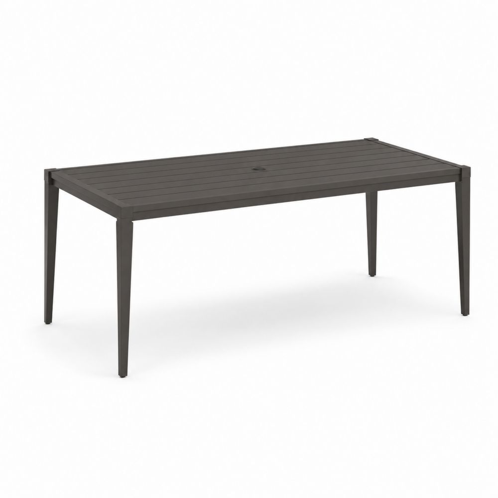 Gartentisch rechteckig Aluminium Dunkelgrau 200x100x75 cm-maisonfleurco