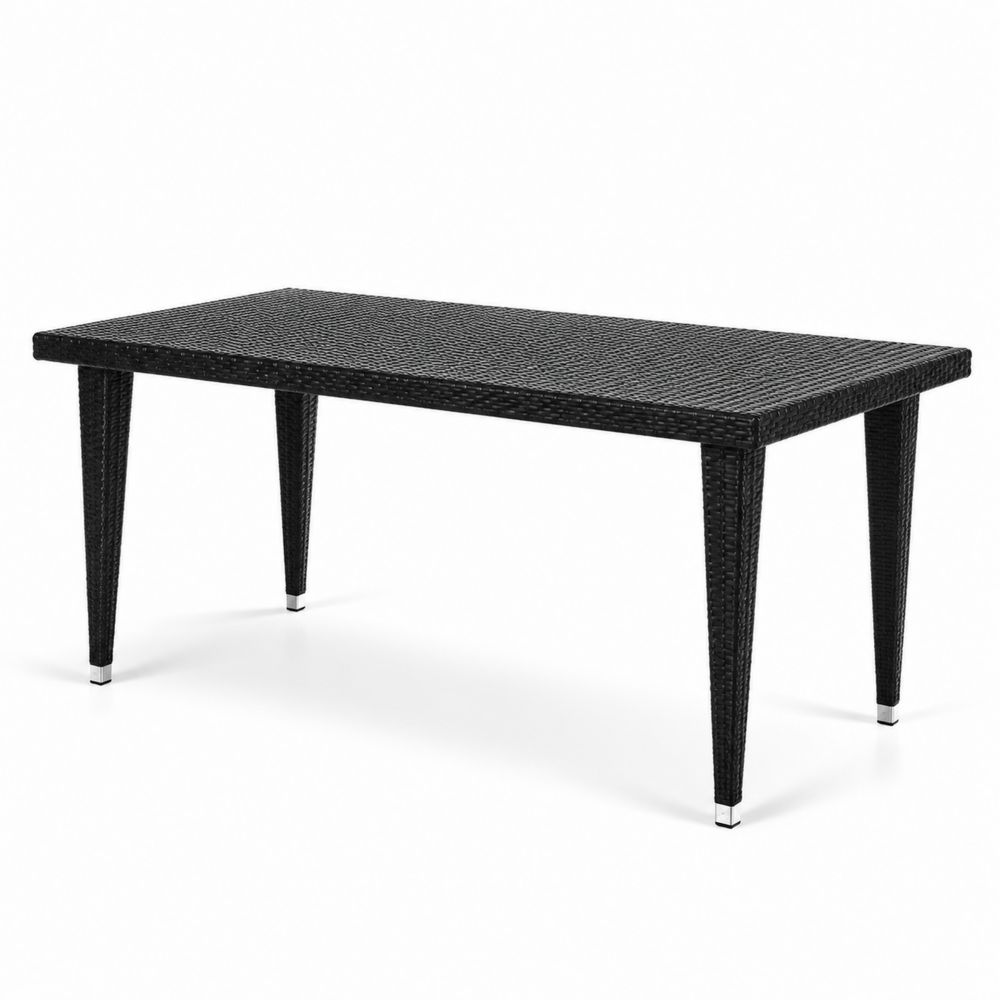 Gartentisch Polyethylen Rattan Schwarz-maisonfleurco