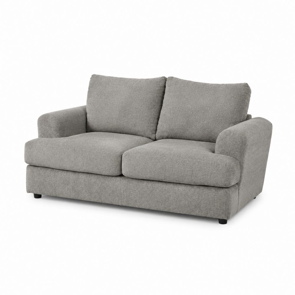 2-Sitzer Sofa Grau Stoff-maisonfleurco