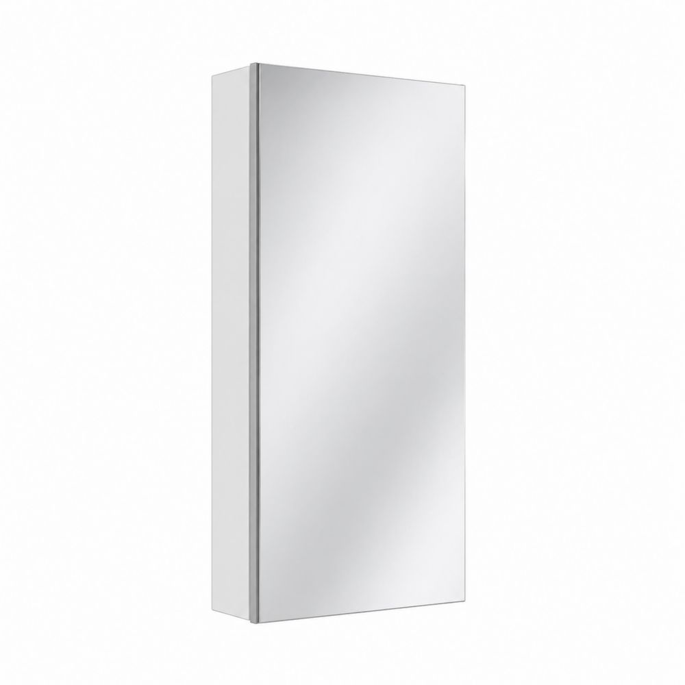 Badezimmerspiegelschrank rechteckig 80x40x15 cm MDF Weiß-maisonfleurco