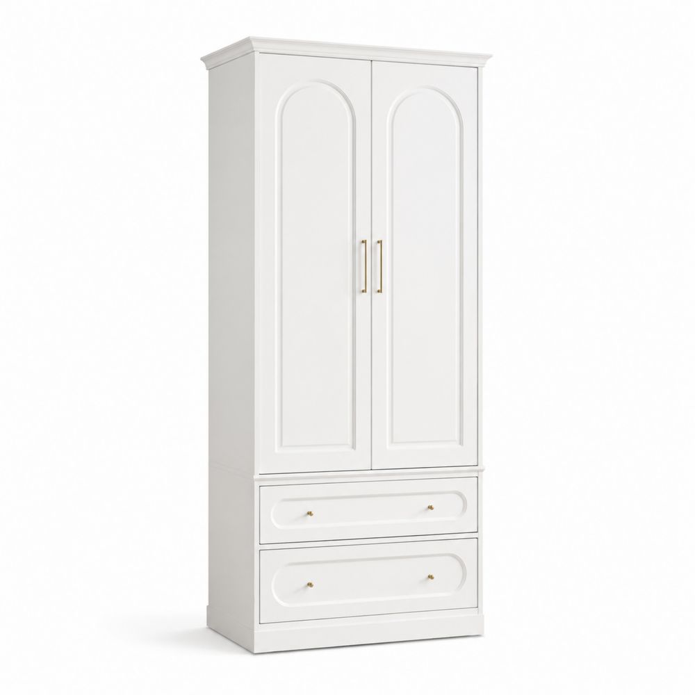 Weißer Schrank mit Schubladen aus MDF-maisonfleurco