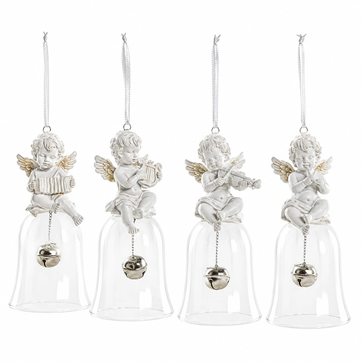 Juego de campanas decorativas con angeles-NestAndWood
