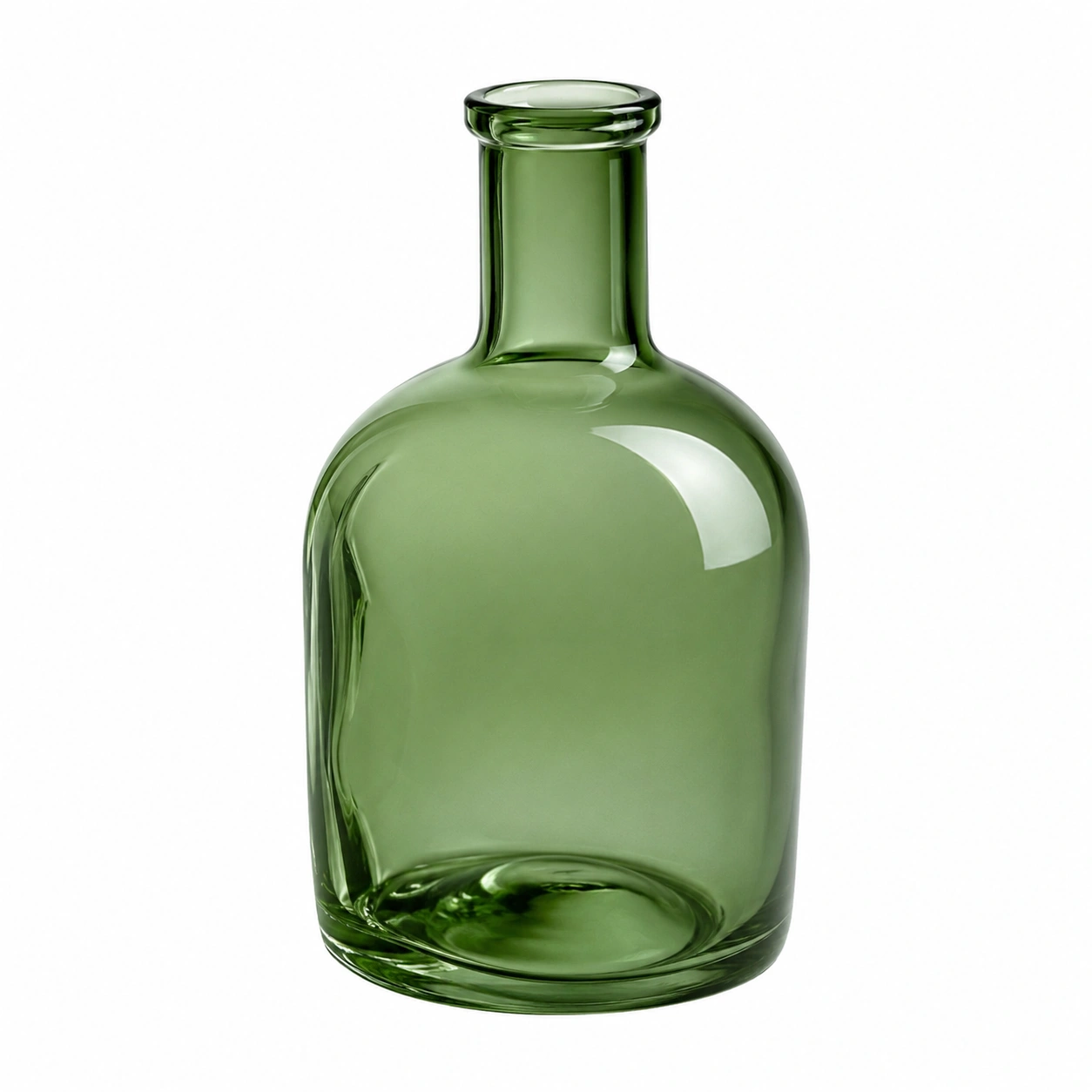 Botella decorativa vidrio verde-NestAndWood
