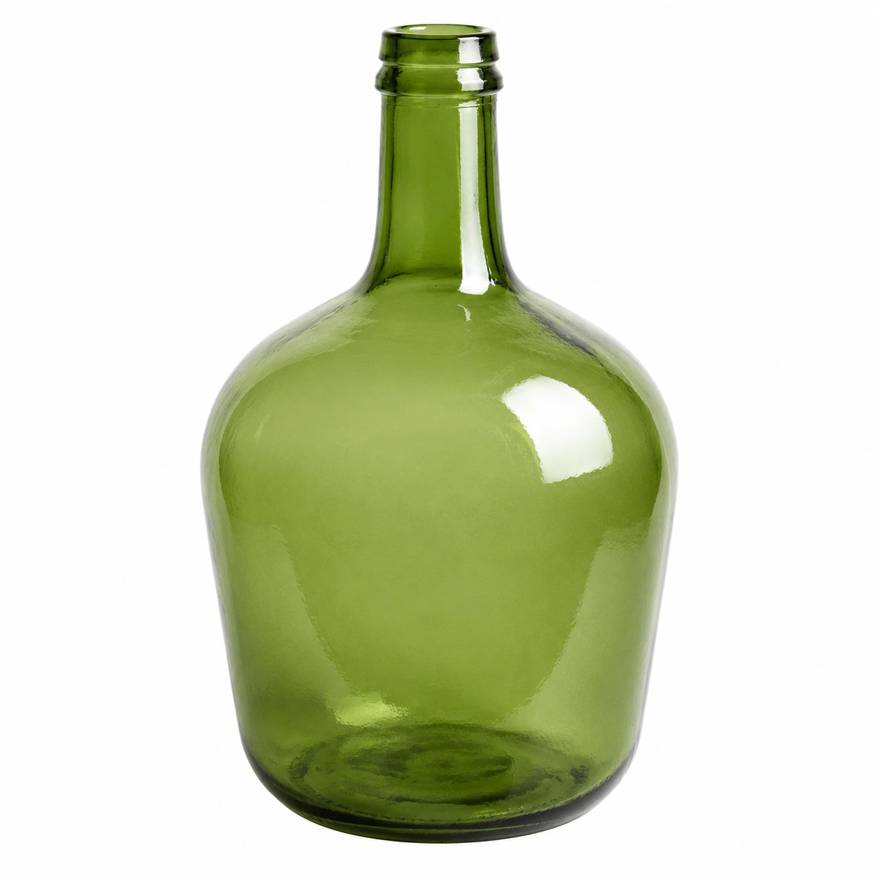 Jarron vintage vidrio verde-NestAndWood