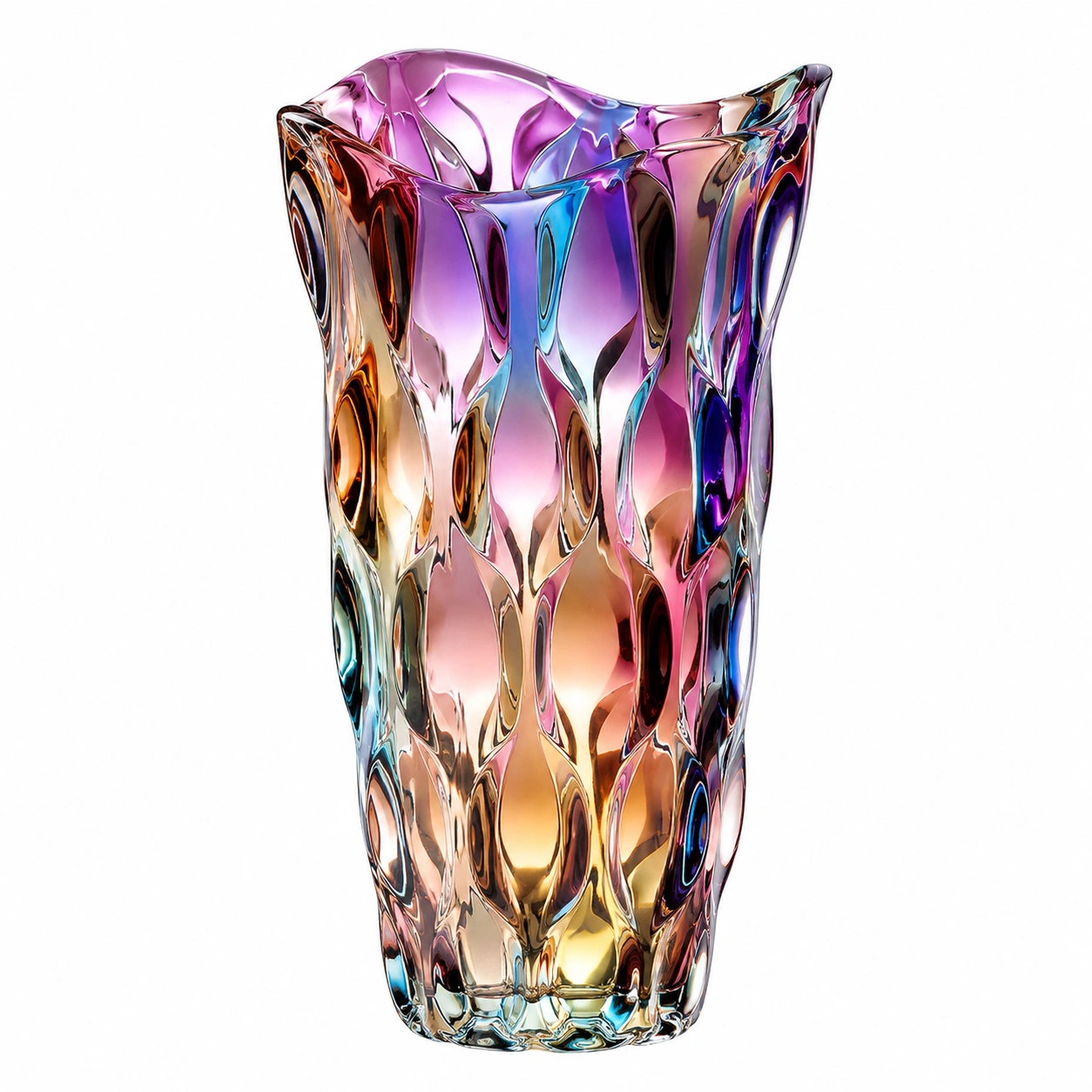 Jarron decorativo de cristal multicolor-NestAndWood
