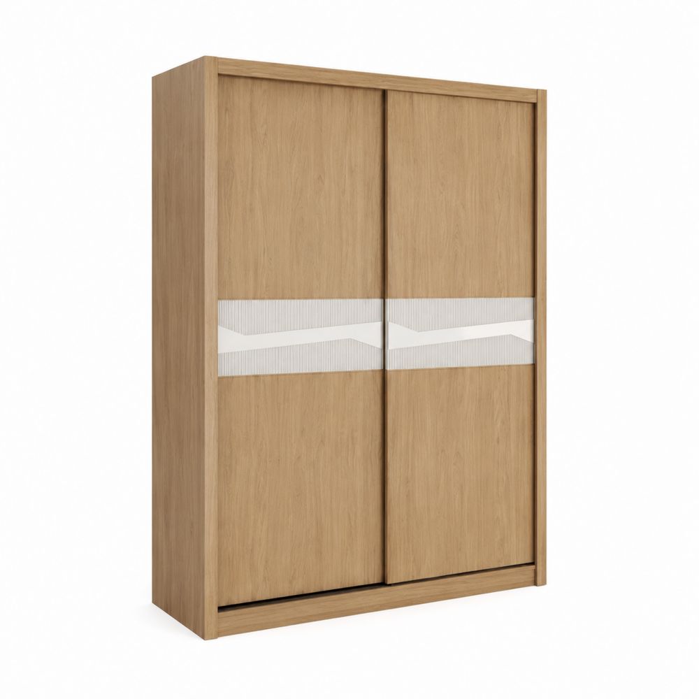 Kleiderschrank mit Schiebetüren aus Holz 200x215x60cm