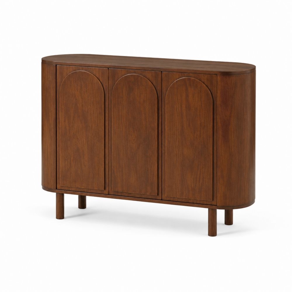 Sideboard Walnussholz Dunkelbraun 80x120x40cm