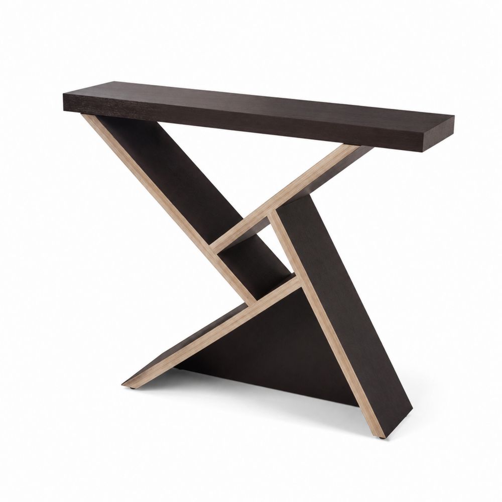 Konsolentisch X-Form Holz Dunkelbraun 120cm