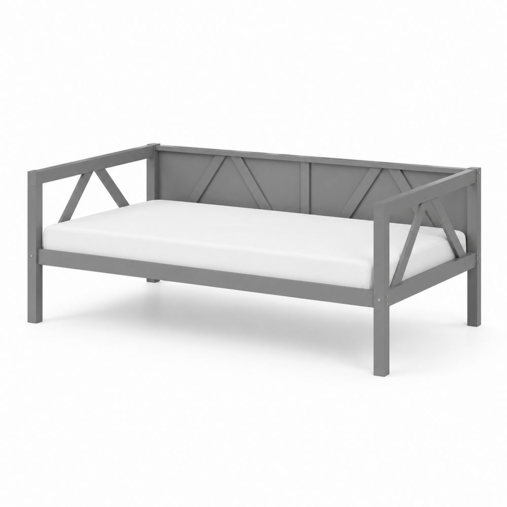Tagesbett Holz 200x90 cm Grau