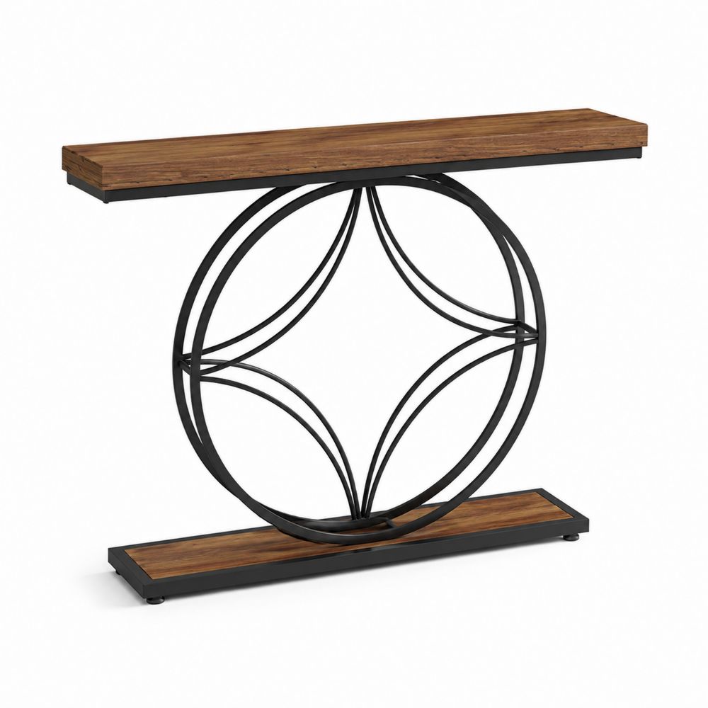 Konsolentisch Metall und Holz Schwarz/Braun