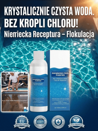 ✨Nietoksyczny Płyn do Basenu na Sezon | Błyskawicznie Usuwa Glony, Bezpieczny dla Dzieci (Zestaw Promocyjny -50%)