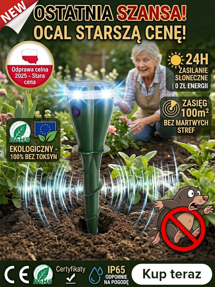 💰 Pożegnaj Szkodniki i Rachunki! Inteligentny Odstraszacz Solarny 0 zł Energii