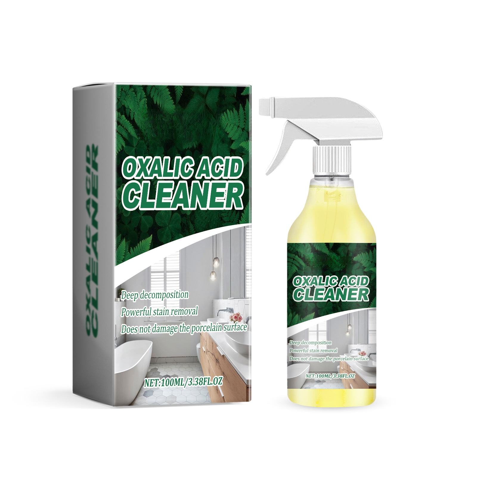【1+1 Gratis】Profesjonalny Spray Czyszczący z Kwasem Szczawiowym do Kuchni i Łazienki – Usuwa 99.9% Kamienia i Rdzy w 5 Sekund