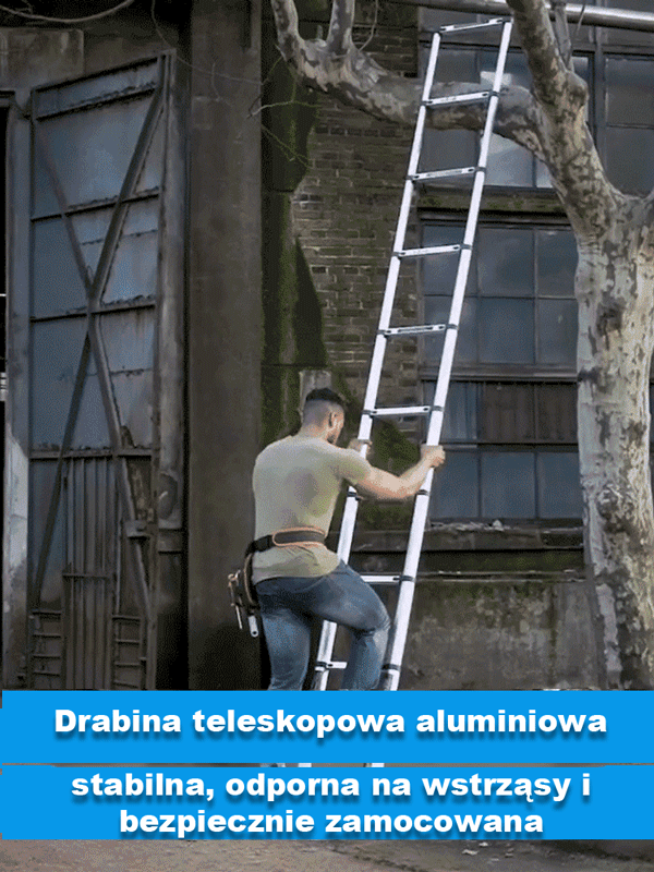 Niemiecka Jakość: Profesjonalna Drabina Teleskopowa Antypoślizgowa do Domu i Ogrodu