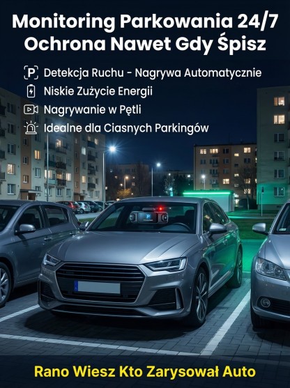 4-Kanałowy Wideorejestrator 360° 4K | Tryb Parkingowy 24/7 + Łatwy Montaż | 14 Dni Na Testy