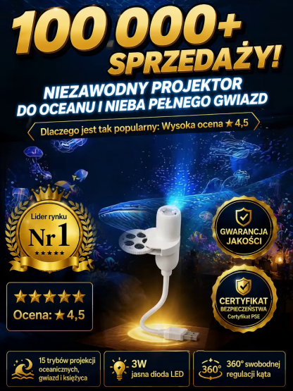 🌊Magiczny Projektor Oceanu – Twój Prywatny Sen + Rabaty -50% i Darmowa Dostawa!