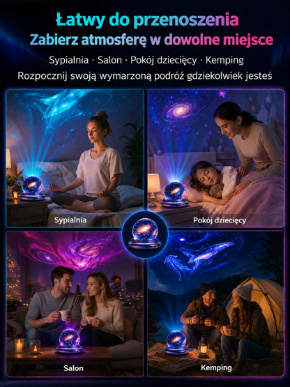 Imersyjny Projektor Gwiazd 4K Aurora – Idealny Prezent dla Dzieci (-50% OFF, Za Pobraniem)