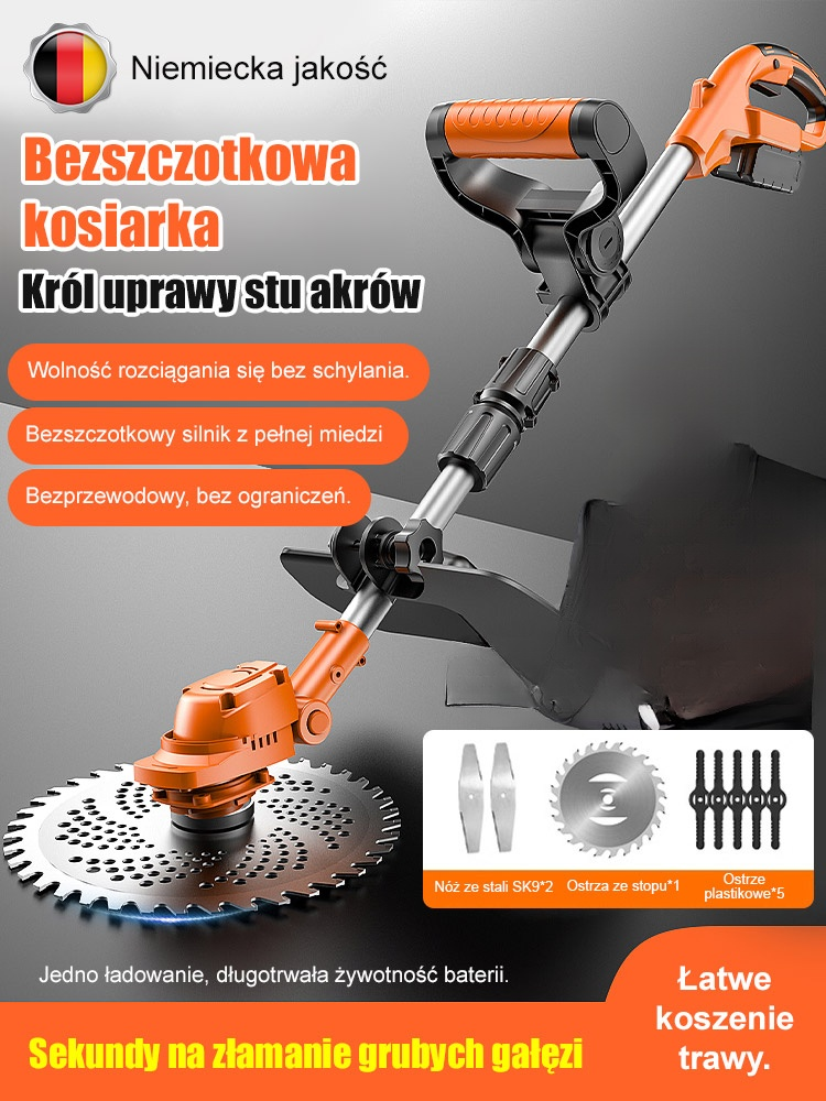 【Król Uprawy】Wielofunkcyjna Kosiarka Akumulatorowa 3w1 | Sekundy na Grube Gałęzie [-40%]