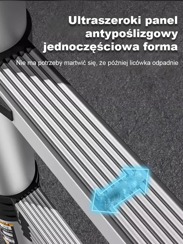 Niemiecka Jakość: Profesjonalna Drabina Teleskopowa Antypoślizgowa do Domu i Ogrodu