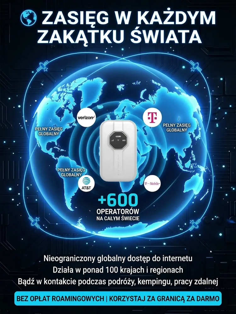 30-dniowy okres próbny bez ryzyka: 100% gwarancji satysfakcji 🛡️ Nie jest wymagana karta SIM, brak umowy, brak ukrytych opłat