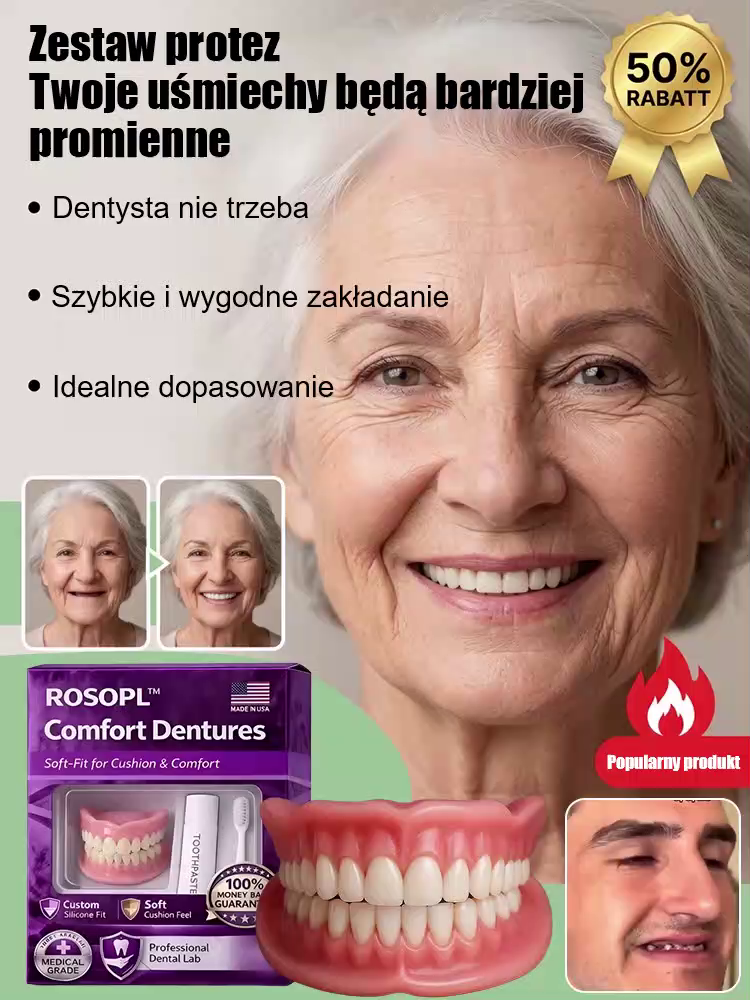 【Oszczędź 5000 dolarów, NIE chodząc do dentysty】Inteligentne silikonowe zęby | Opatentowana technologia uniwersytecka