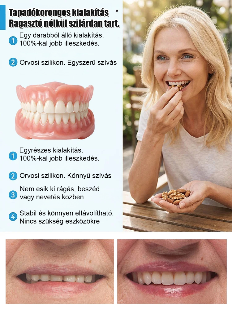 【Eposzi szintű fejlesztés】Prémium minőségű teljes fogsor teljes csomagban