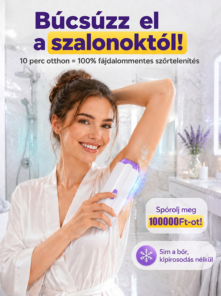 IPL+RF 2026 szőrtelenítő készülék: Fájdalommentes, bőrmegújító, vízálló, selymesen simává varázsolja a bőrt.