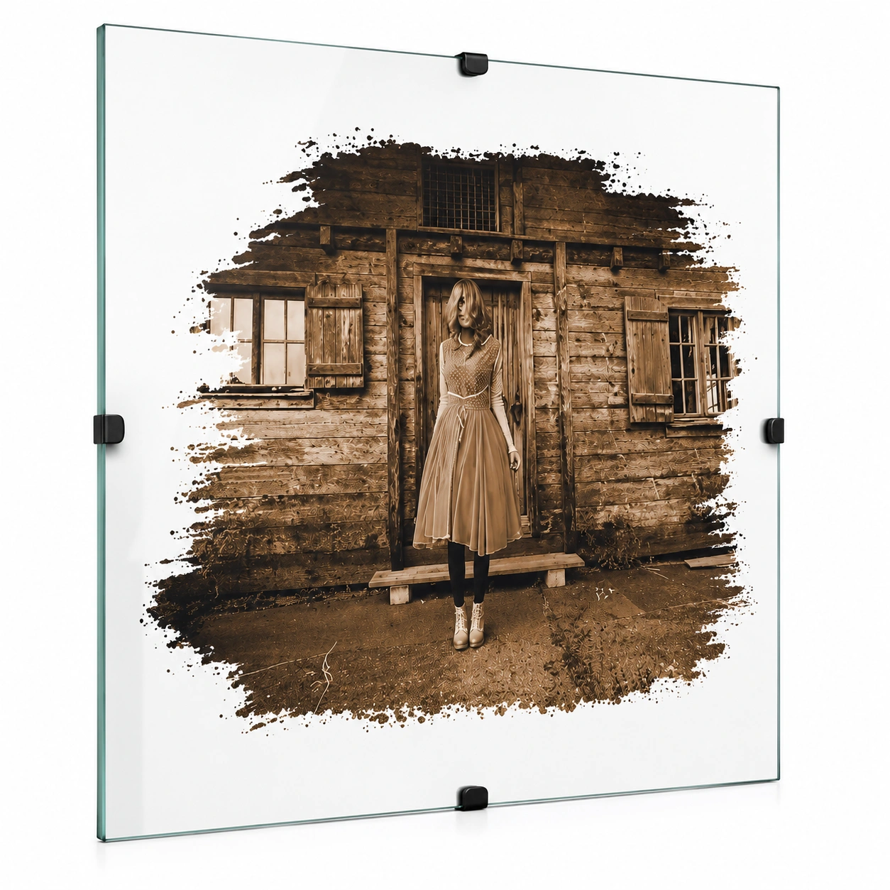 Cuadro decorativo impreso sobre vidrio-NordicWoodLiving