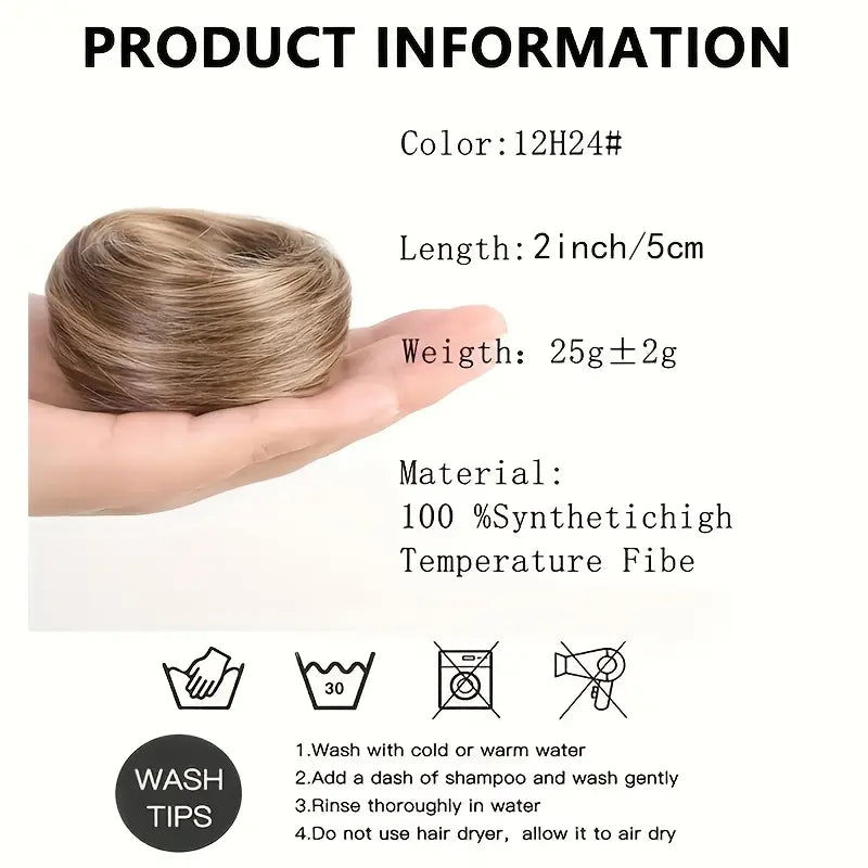 25 gram lightweight synthetic hair bun