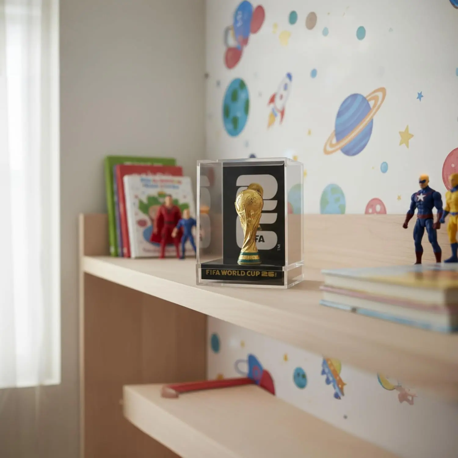 Sivora™ Official FIFA World Cup 2026 Edition - 3 Inch 3D Trophy Inside a Premium Acrylic Case - Timeless Collector’s Item - FIFA World Cup Trophy Replica Perfect for Man Cave or Football Memorabilia