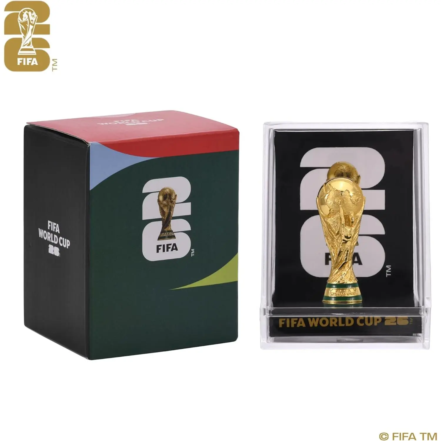 Sivora™ Official FIFA World Cup 2026 Edition - 3 Inch 3D Trophy Inside a Premium Acrylic Case - Timeless Collector’s Item - FIFA World Cup Trophy Replica Perfect for Man Cave or Football Memorabilia