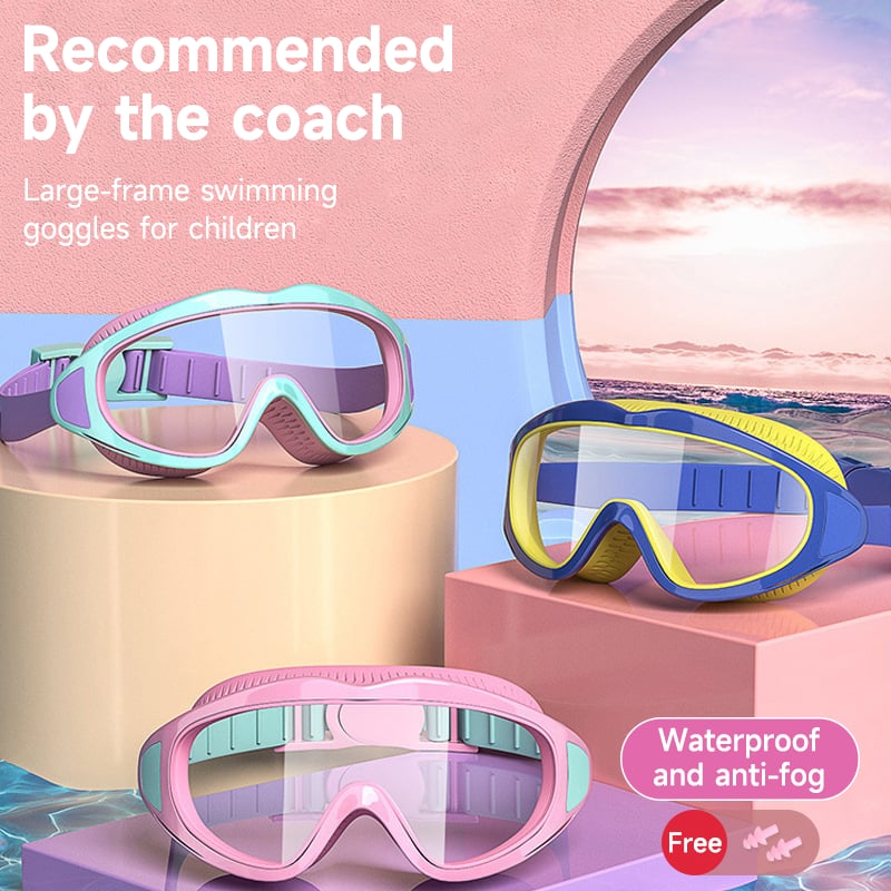 🎉BUY 2 SAVE 20% 🔥HD children's large frame waterproof and anti-fog swimming goggles