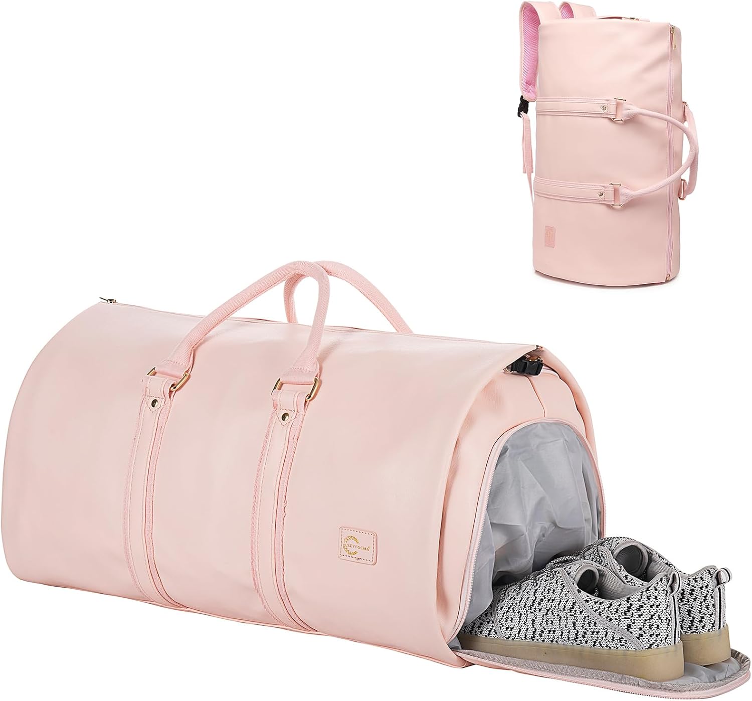 seyfocnia Convertible Travel Garment Bag,Carry on Garment Duffel Bag for Women - 3 in 1 Garment Backpack Hanging Suitcase Suit Business Travel Bag