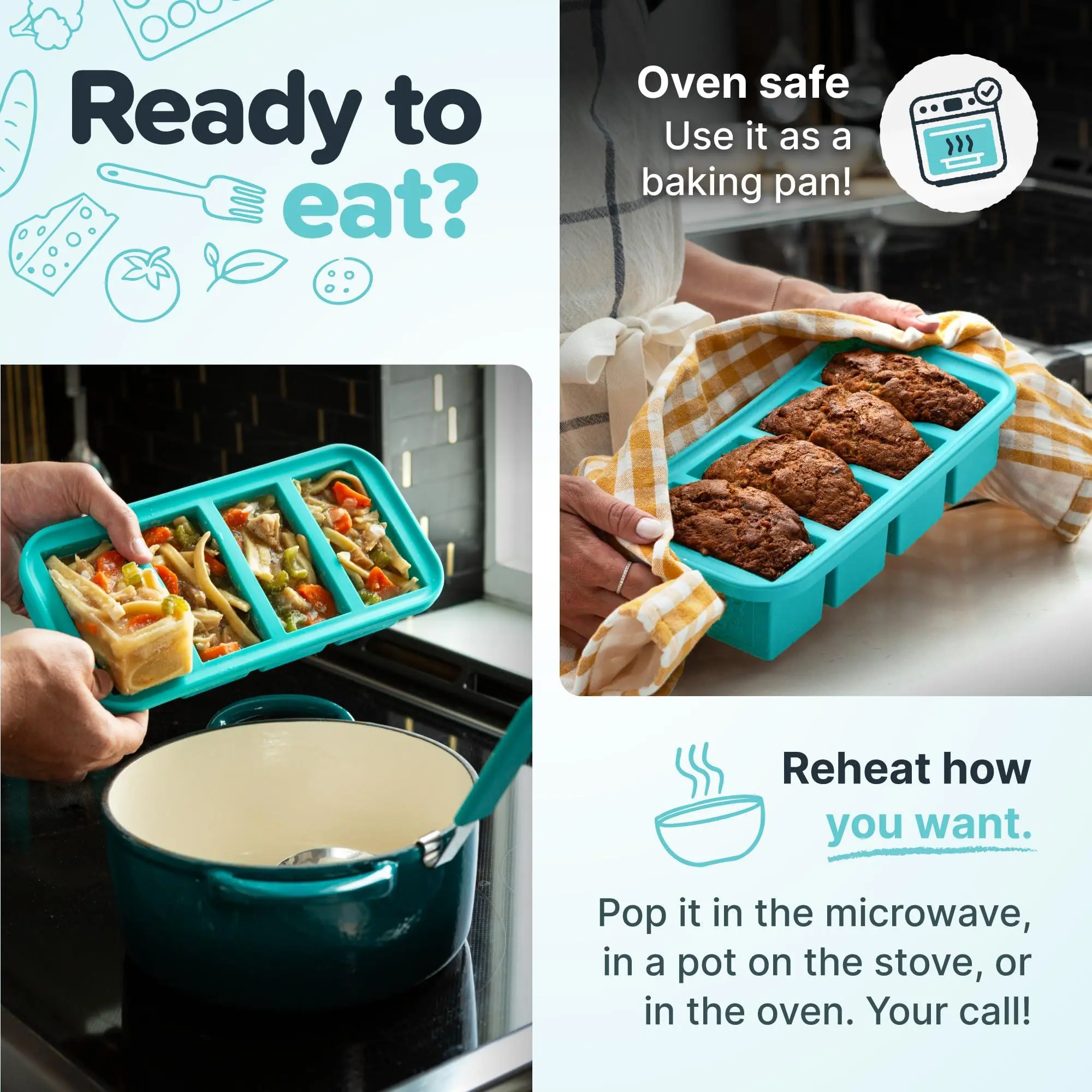 Souper Cubes Ultimate Kitchen Gift Set - Silicone Freezer Trays