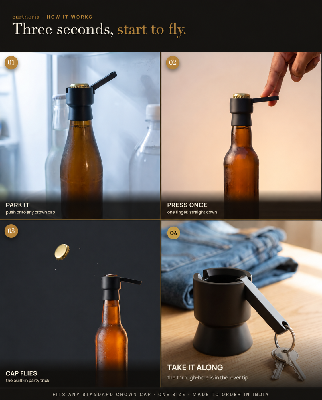 Bottle cap opener