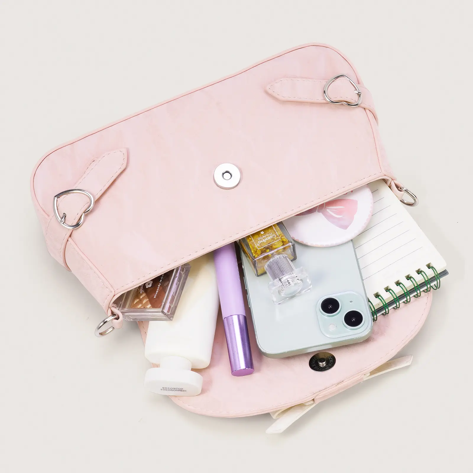 RAINSMORE - Baguette Bag with Cute Ribbon Pattern - Latest Model Women's Bag, Cute and Trendy Style, Sling Bag