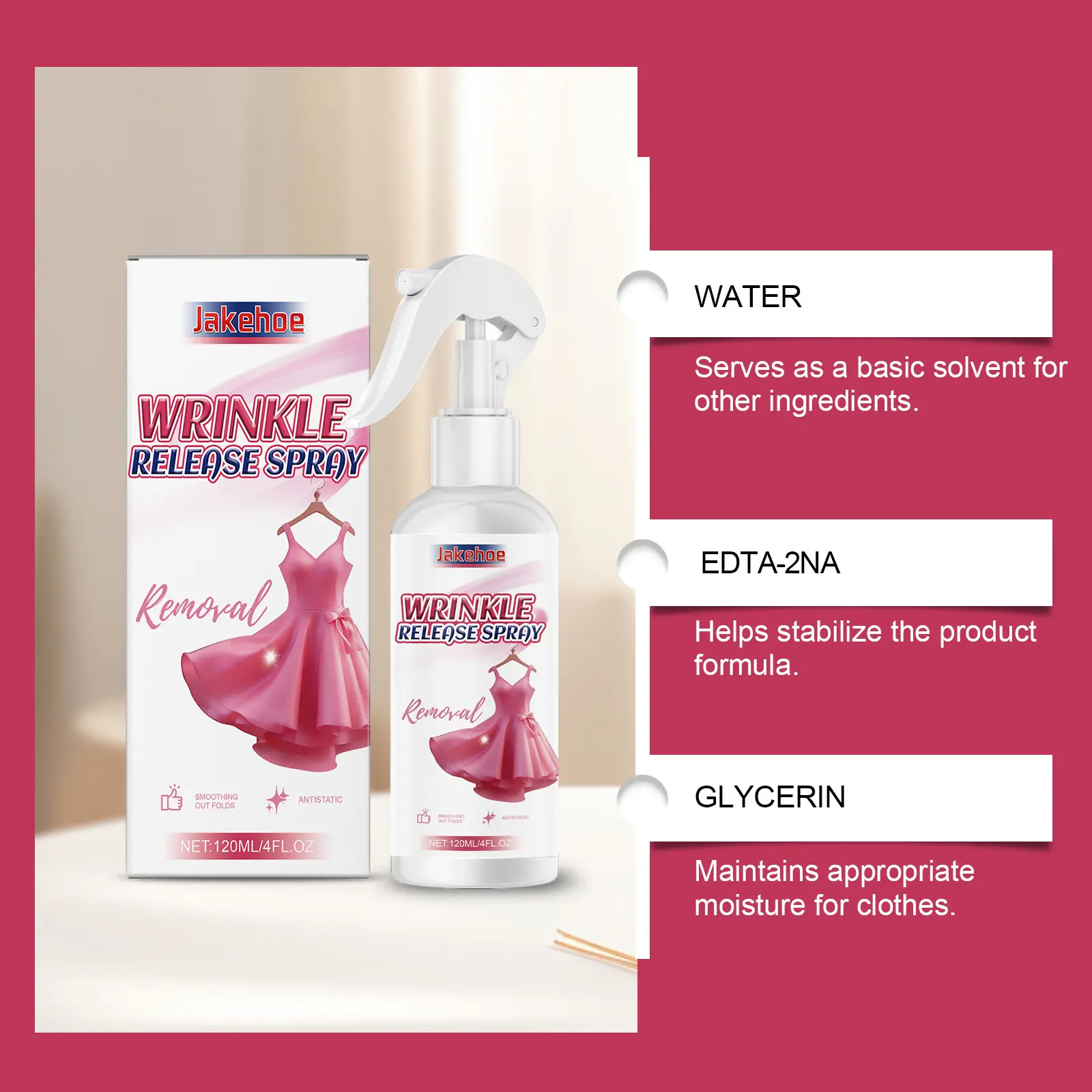 🔥 Wrinkle Releaser Spray 1PCS | Spray, Smooth & Go – No Iron Required