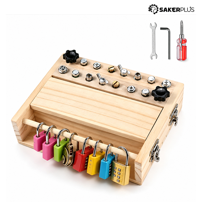 Montessori Screwdriver Lock And Key Board